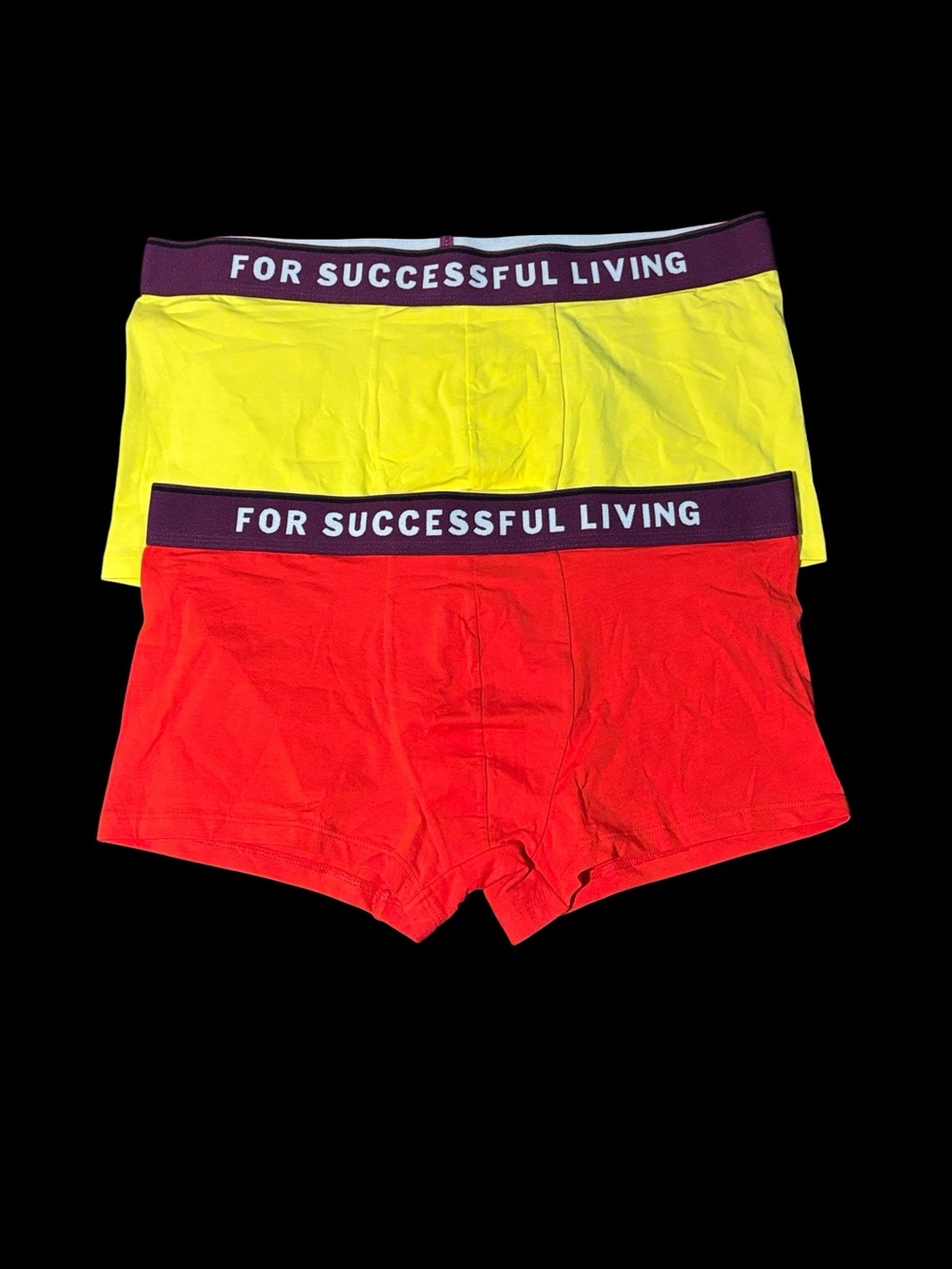 Men's Yellow & Red Stretch Boxer Briefs
